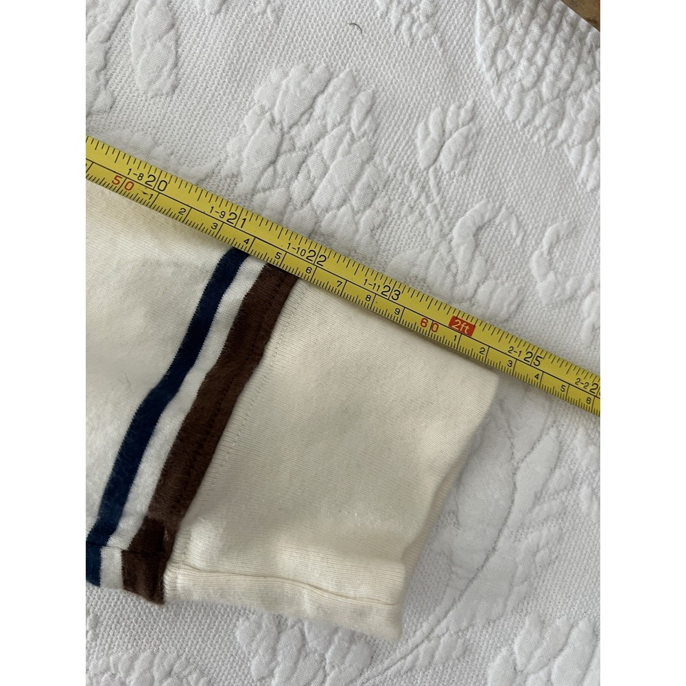 Abercrombie & Fitch Rugby Oversized Polo Shirt Men's Medium Stripe Preppy Brown - Picture 11 of 14
